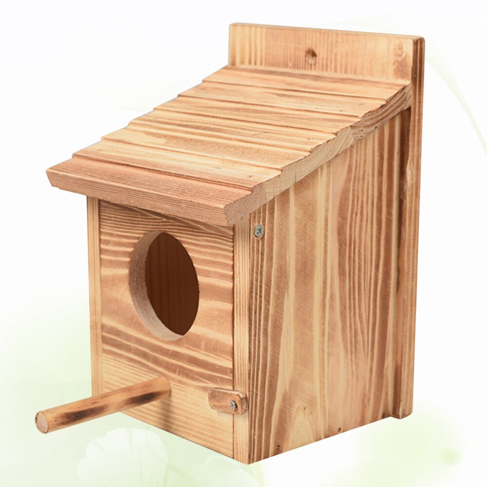 Craft Grenen Hout Vogelnest Klassieke Brede Entree Huis Vogels Bed Creatieve Vogels Huis Voor Outdoor Tuin Vogels Supplies