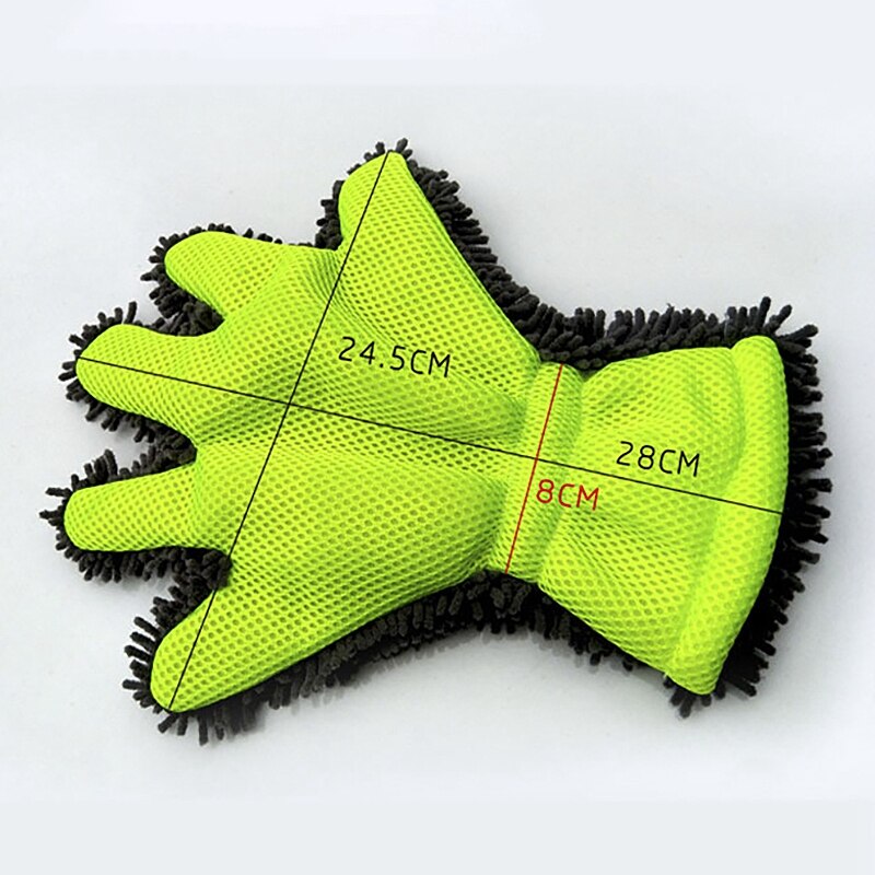 Auto Waschen Handschuhe Reinigung Lappen Mikrofaser Einseitige Chenille Reinigung Handschuhe Gittergewebe Tuch Futter Auto Waschen Werkzeuge