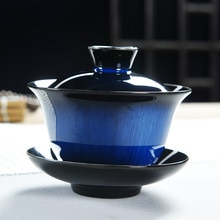 Ofen ändern porzellan Terrine kreative kunstvolle gaiwan tasse schüssel einstellen tasse untertasse deckel Tee schüssel keramik tasse schalen einzigartige China gaiwan