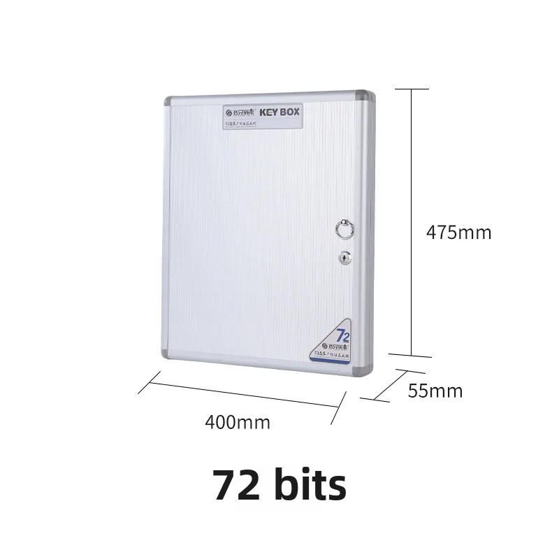 Aluminum Alloy Key Box Wall Mounted Key Cabinet 12-120 Positions Key Management Box Key Storage Case from Mainland China: black
