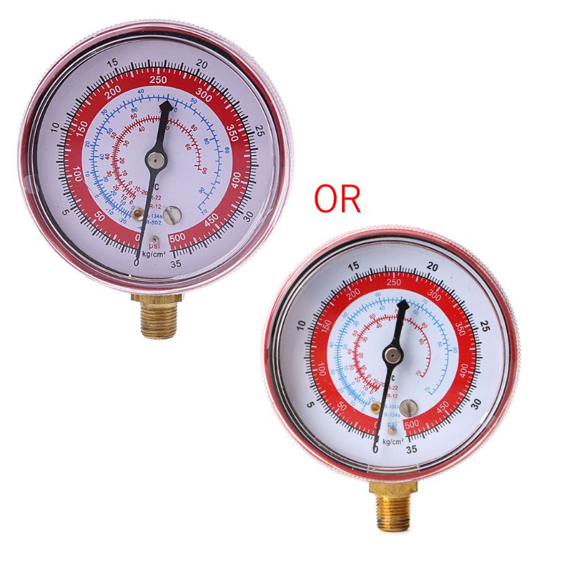 Air Conditioner R410A R134A R22 Refrigerant High Pressure Gauge PSI KPA Red