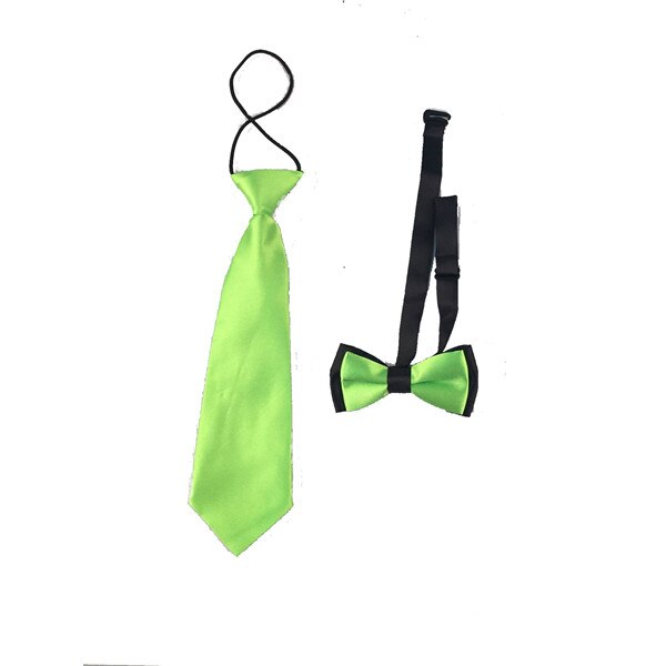 2 stk børne & #39 ;s børn unisex ensfarvede slips butterfly bryllup drenge butterfly tøj tilbehørstr 0011: Grøn