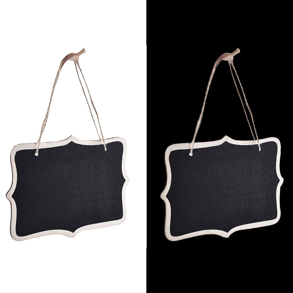 Houten Mini Opknoping Blackboard Schoolbord Bericht Memo Note Krijt Board Wordpad Met String Thuis Party Wedding Decor