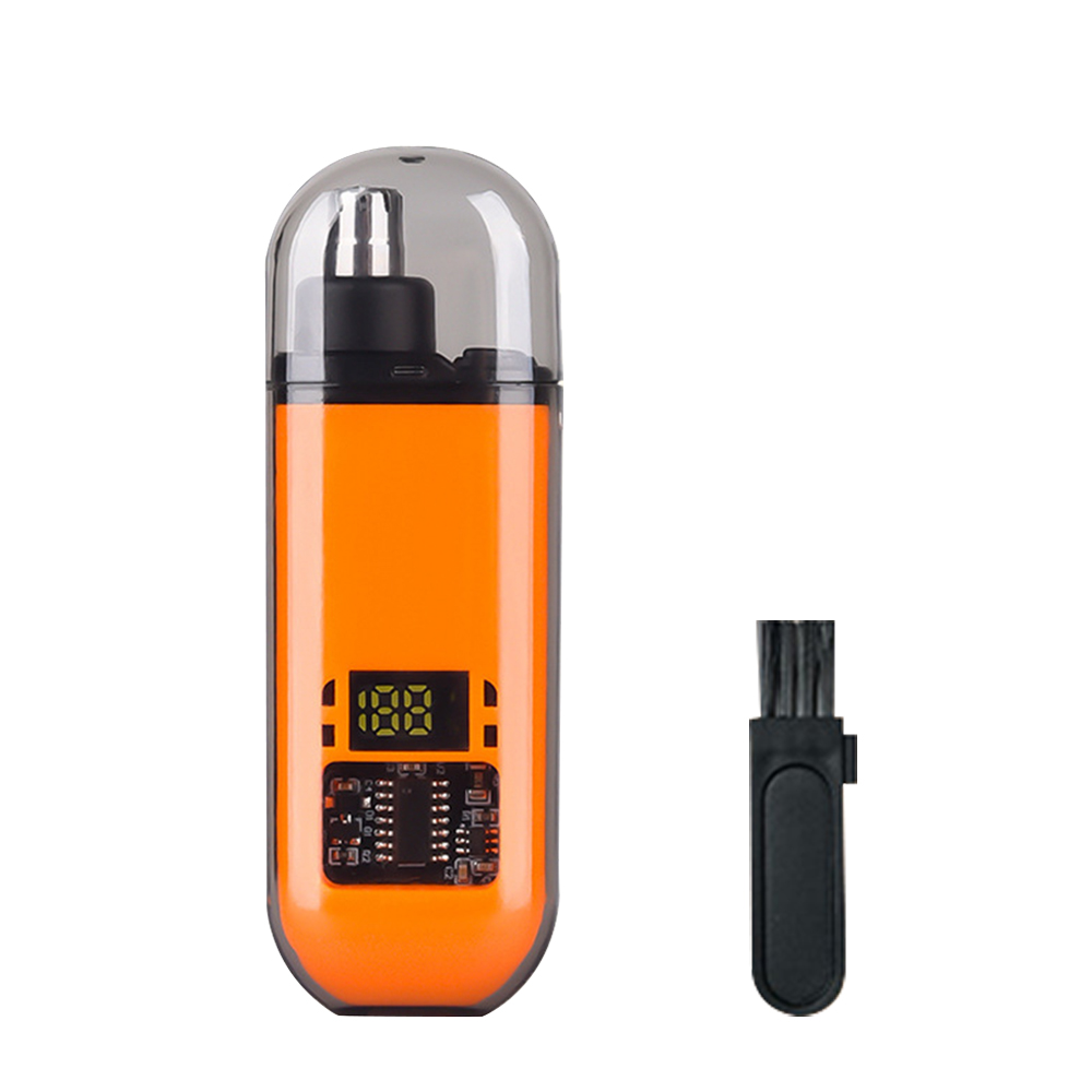 Neushaartrimmer, draagbare trimmer voor de neus, mini neus- en oorhaartrimmer, draagbare neustrimmer, oplaadbare trimmer voor mannen: Oranje