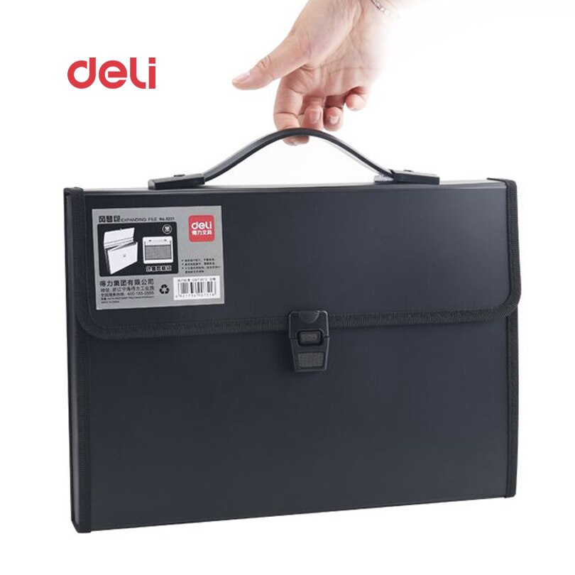 Deli waterproof A4 Paper File Folder for document Bags school supplies stationery Office expanding wallet business bag