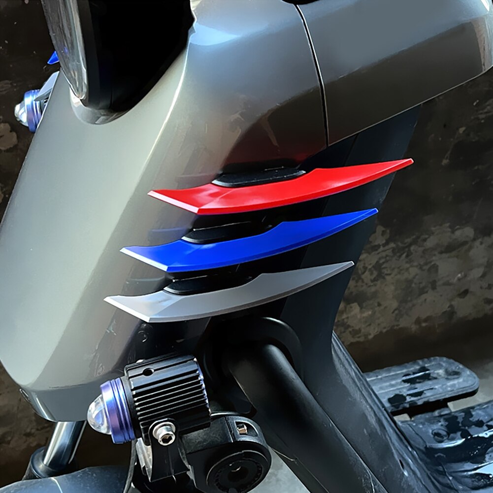 Alerón aerodinámico Universal para motocicleta, pegatina de decoración para Moto, Scooter, 1 par