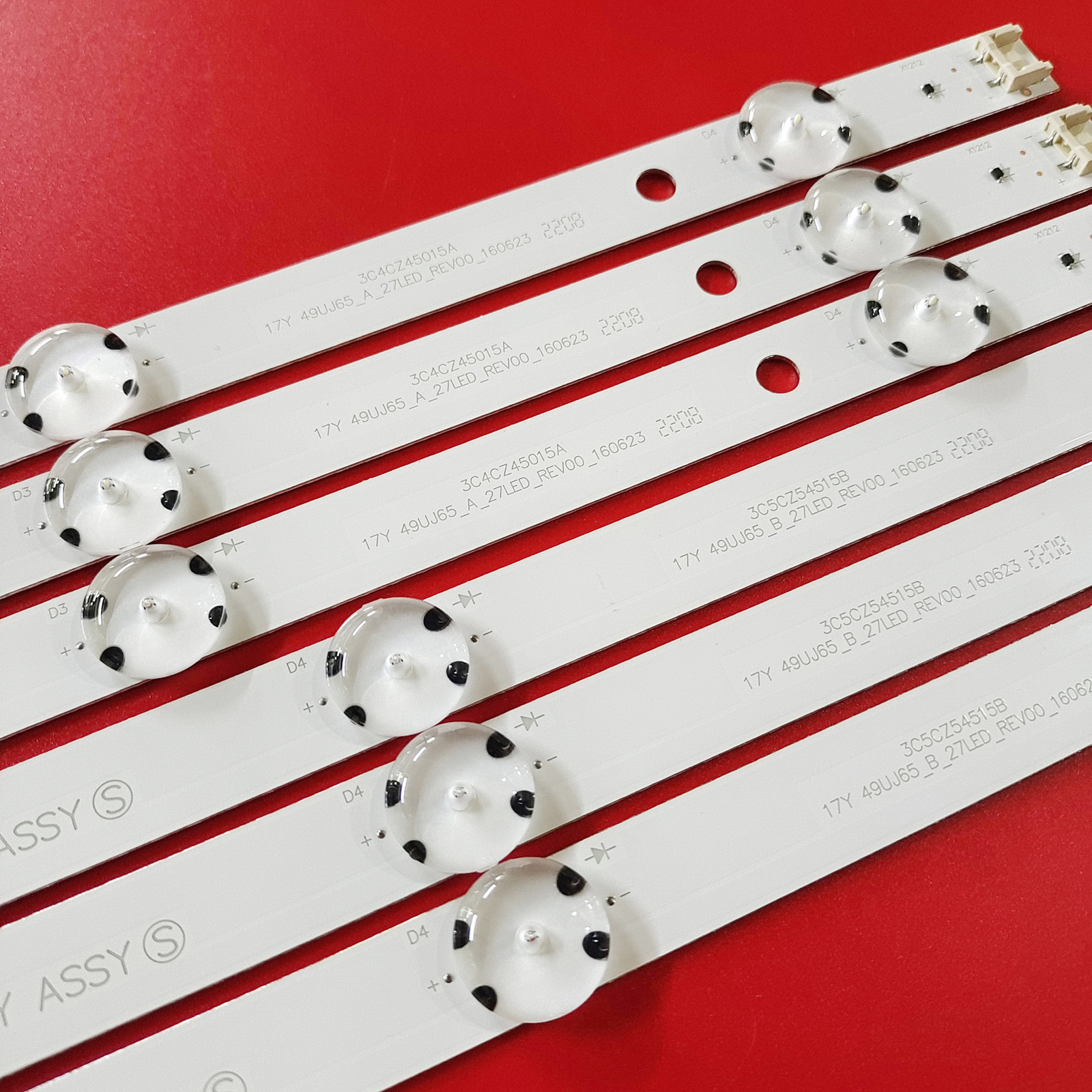 Tira de LED para iluminación trasera para 49UJ65_A B_27LED 49UJ630 49LJ614V 49UJ634V 49UJ701V 49UJ670 49UJ651V 49UJ670 17Y 49LJ61 49LH61