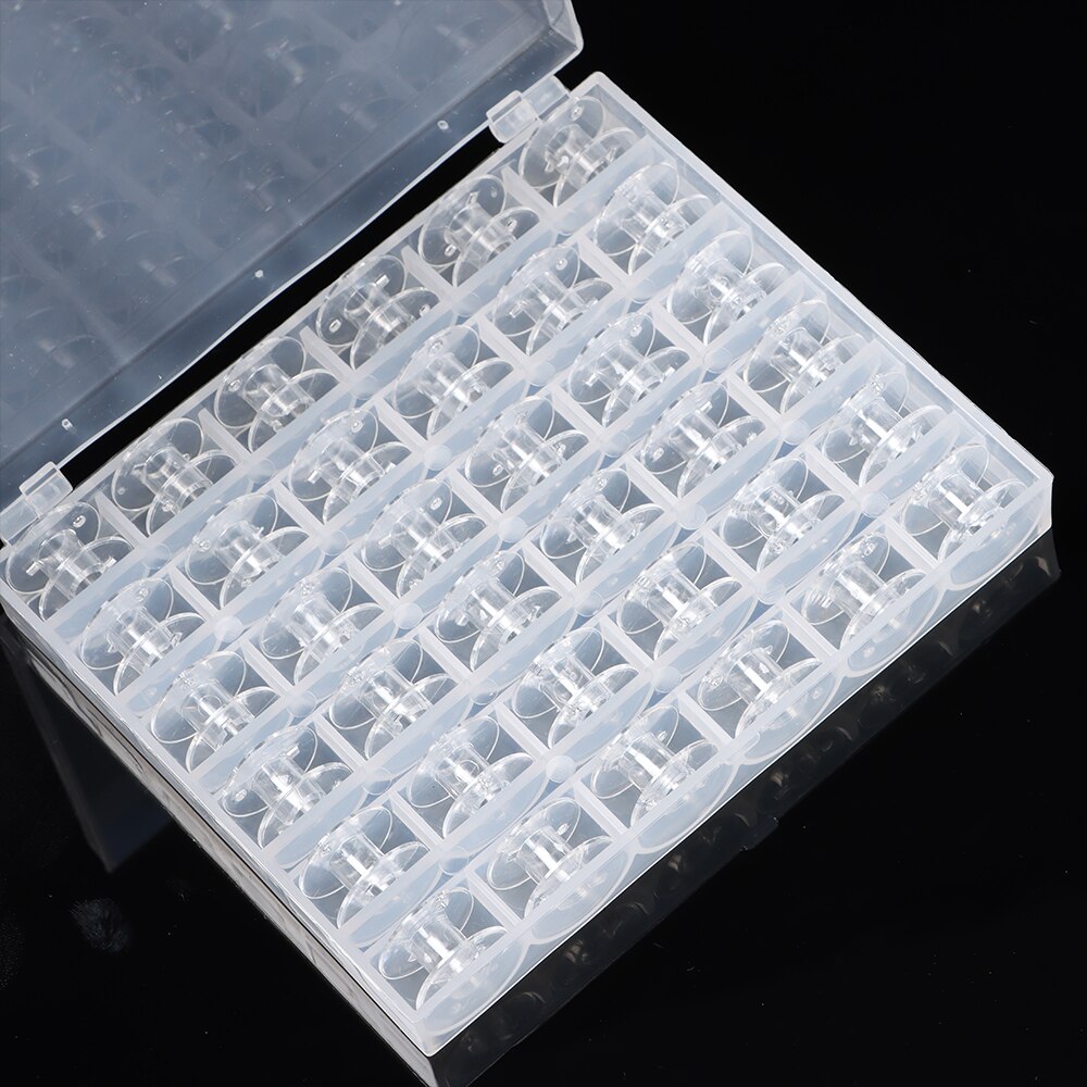 25/36 Grid Bobbins Sewing Machine Spools Clear Plastic Thread Bobbin Storage Case Box For Home Sewing Craft Tools Accessories