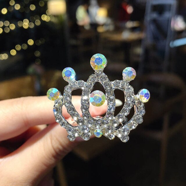 Mini Tiara Rhinestone Hair Clips Princess Crown Comb Costume Accessories For Princess Party Girls Hair Claw Hairpin Styling Tool