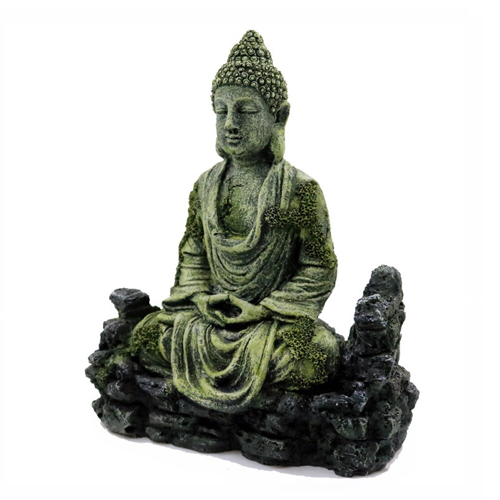 Aquarium bouddha décoration accessoires résine Zen cachette Simulation tortue réservoir Reptiles décor Aquarium accessoires