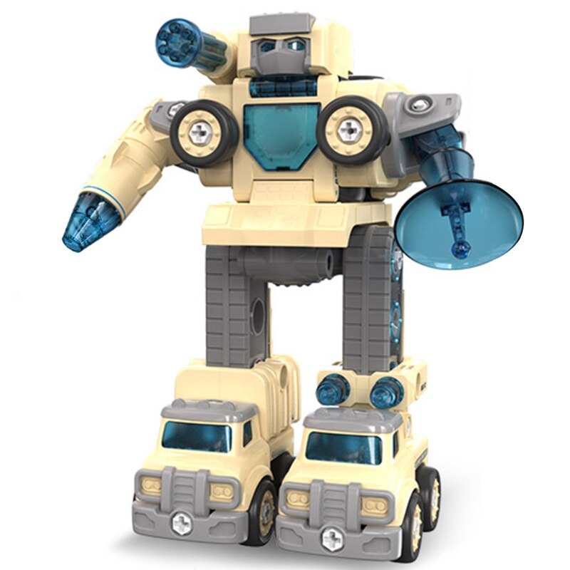 Deformato Autobot bambini fai da te smontaggio giocattolo assemblaggio auto vite educativa 103D: YELLOW