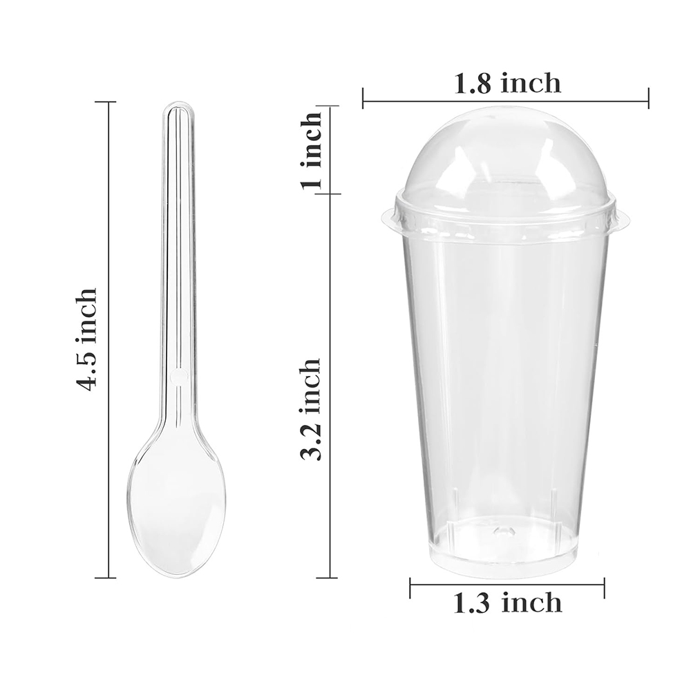 3 oz Mini Dessert Cups,Shooter-Clear Plastic Parfait Appetizer Cup-Small Reusable Shot Glass for Tasting Party Shooters Desserts
