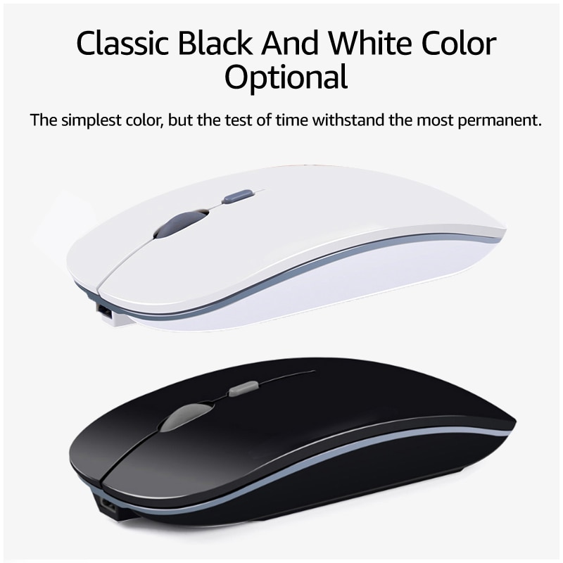 Wireless Mouse Rechargeable Computer Mouse USB Silent Ergonomic Mause Portable Ultra Thin Mute Mice For PC Laptop iMac