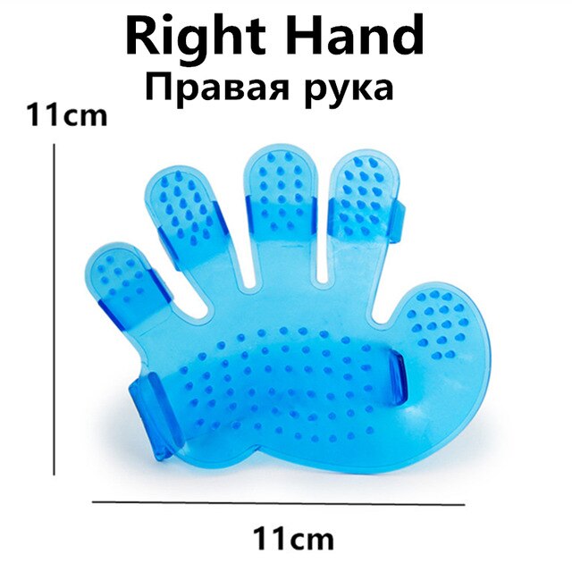 Katze Pflege Handschuh für Katze Kamm für Haar Kardieren Gute für Katzen Zubehör Produkte für Haustiere Salon Pinsel Gatos Accesorios: Baden Blau Rechts