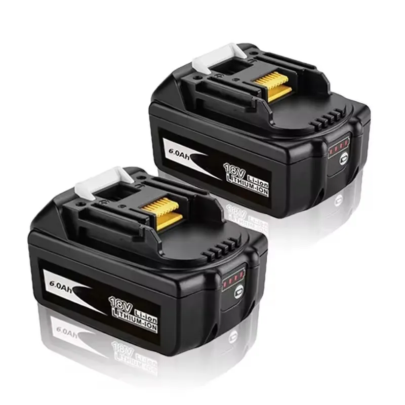 100% Original Makita 12AH for Makita 18V Battery BL1830B BL1850B BL1850 BL1840 BL1860 BL1815 Replacement Lithium Battery: Beige