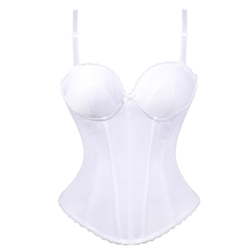 Corset de mariage blanc, Bustier, surbuste, avec bonnet, Lingerie, taille amincissante, tenue de mariée