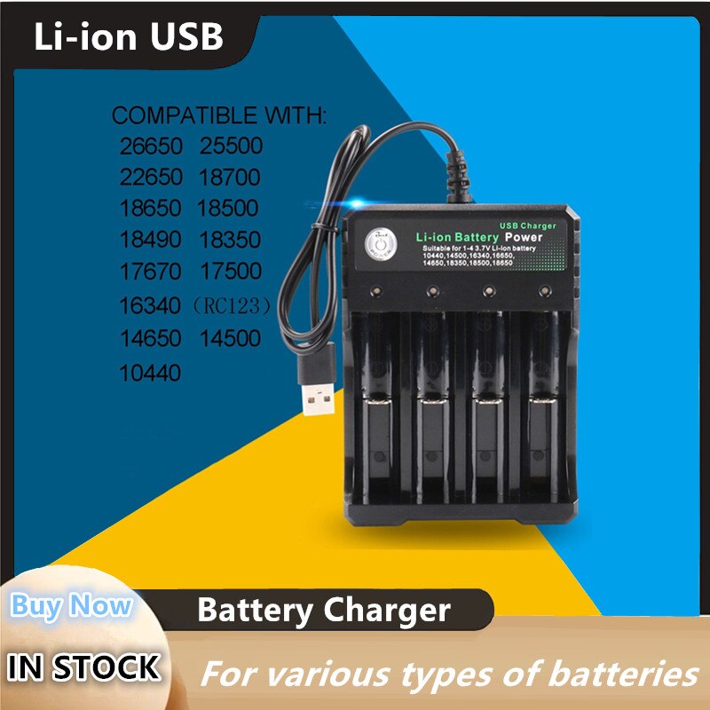 4.2v 3.7v 18650 akkulaturi li-ion usb riippumaton laturi kannettava elektroninen 18650 18500 16340 14500 26650 akkulaturi