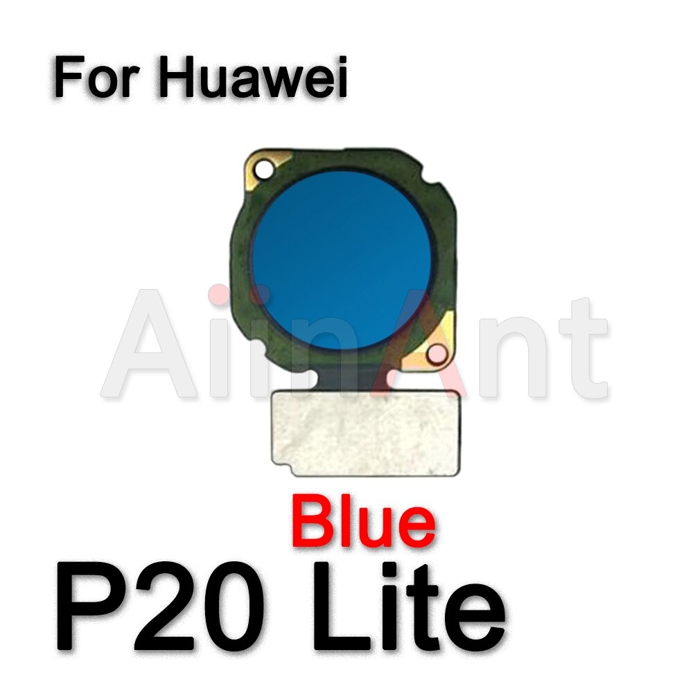 Câble flexible Original de capteur d'empreinte digitale de clé de bouton arrière à la maison pour Huawei P 10 20 30 P10 P20 P30 Lite: P20 Lite Blue