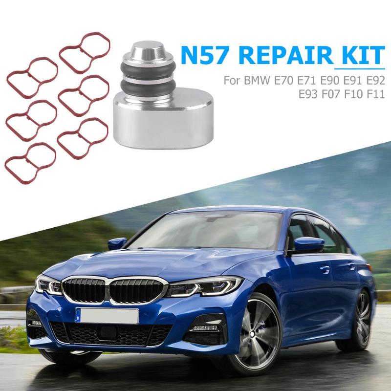 Kolektora dolotowego klapy zawirowujące pusty zestaw naprawczy wlewka aluminiowa wtyczka Fluoro gumowy o-pierścień z uszczelkami robić silnika diesla N57