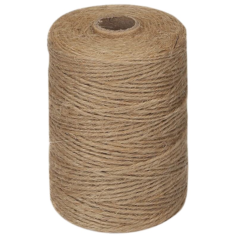 200M/ Roll 2mm Jute Twine Natural Thick Brown Twine for Home Gardening Plant Picture Hanger Industrial Packing String CNIM
