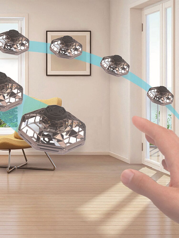 Hand Operated Drones Flying Toys Mini Drone Toy Manual Drone Toy Rechargeable Flying Gyro Aircraft Prop Small UFO Flying Toy