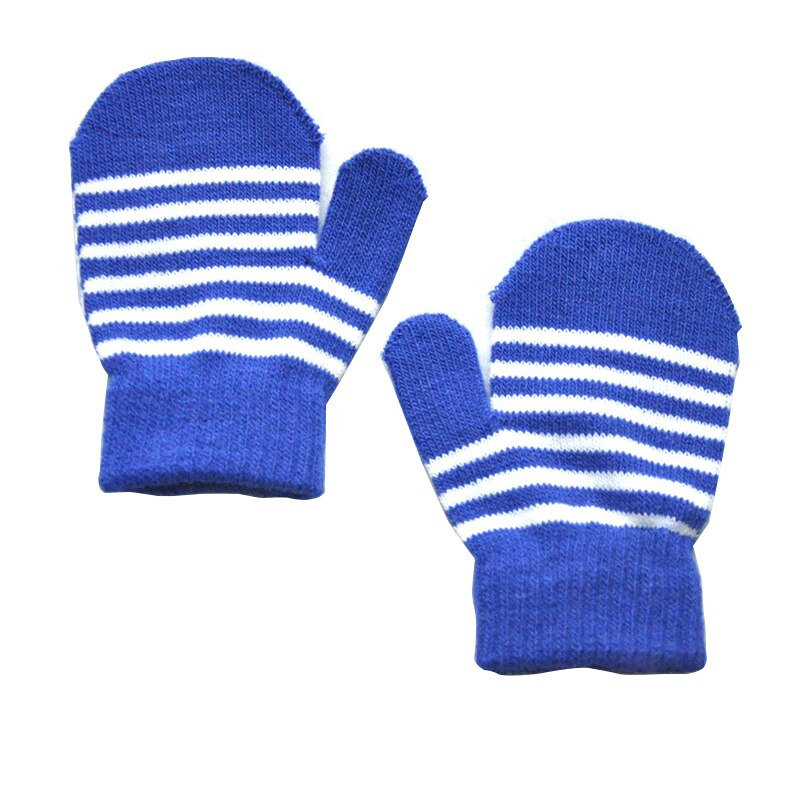 Inverno quente tricô luvas de lã para crianças 1-5 anos de idade d23-pinstripe envoltório para inverno quente tricô lã luvas: Sky Blue White