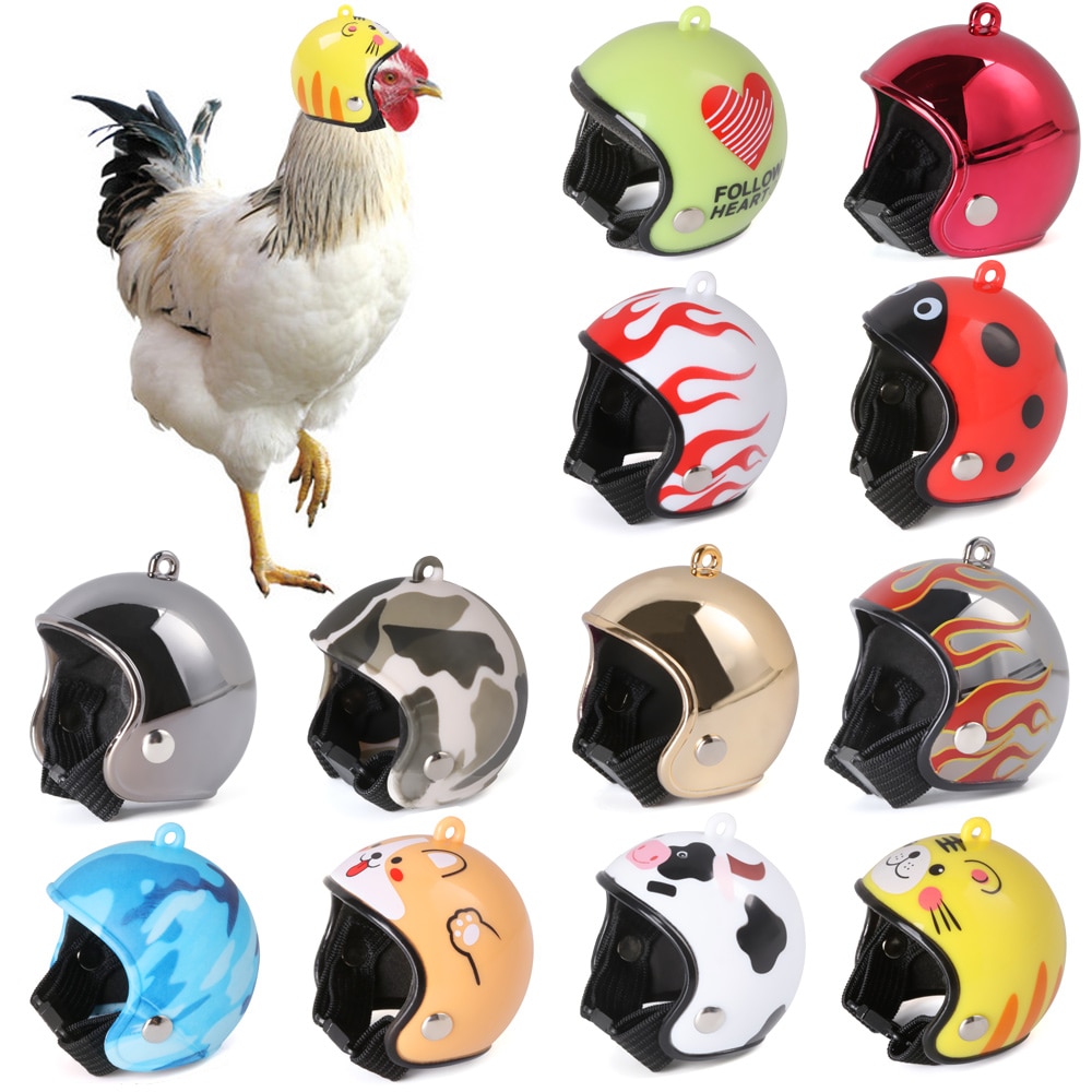 Casco duro para mascota pequeña, casco para cabeza de pájaro, pato, codorniz, casco para mascota, pollo, casco para cabeza de pájaro, suministros para mascotas