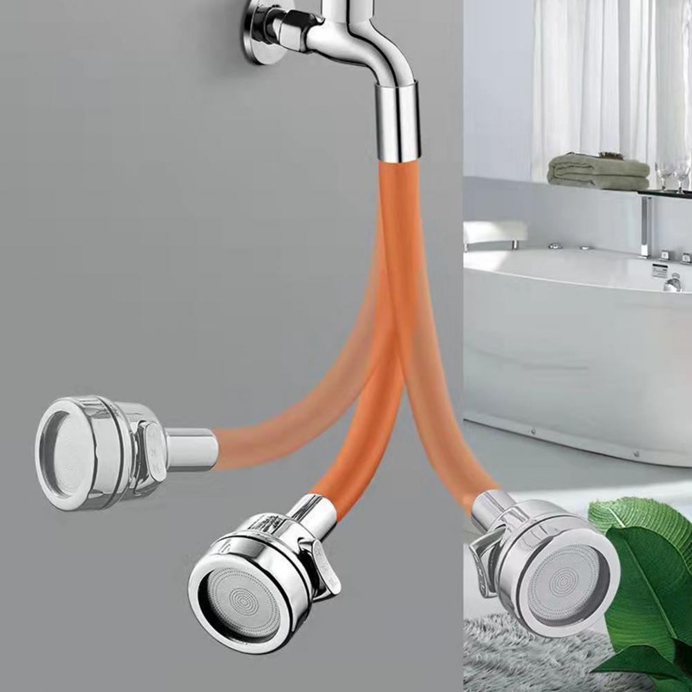 1 Set 25/35/55cm Tap Extender Faucet Extension Tube Kitchen Bathroom Faucet Extender 3 Levels 360° Adjustable Tap Extender Tube