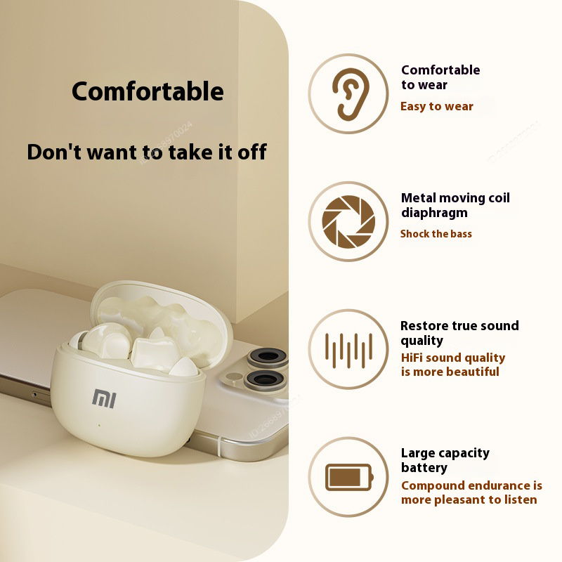 Xiaomi bluetooth-nappikuulokkeet, mukava istuvuus, hifi-ääni metallikalvolla, pitkä akunkesto, melunvaimennus, sisäänrakennettu mikrofoni