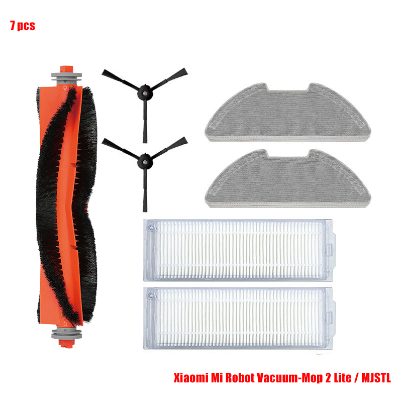 For XiaoMi Mi Robot Vacuum Mop 2 Lite / 2 Pro / MJSTL / MJST1SHW Main Side Brush Hepa Filter Mop Colth Spare Parts Accessories: Dark Khaki