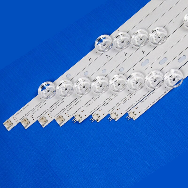 8 pièce/ensemble LED rétro-éclairage bande pour LG 47GB6500 47LB5830 innotek DRT 3.0 47 pouces TV rétro-éclairage LED bandes barres lampes tableau