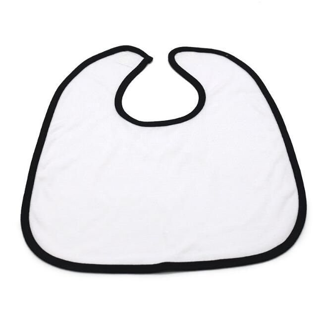 10pcs Sublimation DIY Blank Baby Bib Handkerchief for Thermal Transfer Press Machine The Scarf: Black