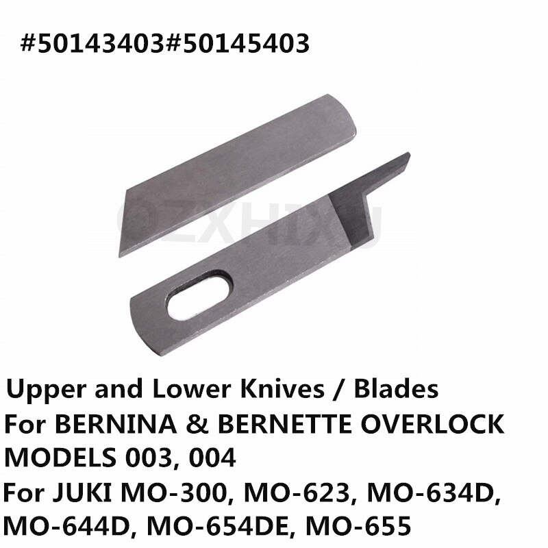 Overlock knife for Brother 929D 1034D 1134D Upper&amp;Lower Knife XB0563001 X 77683001 AA7107-2