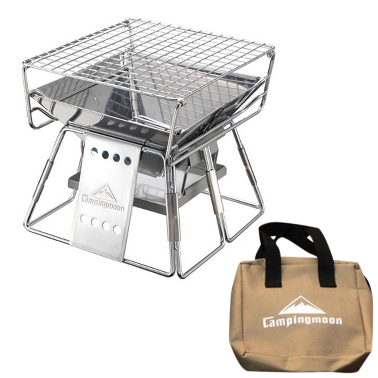 Camping Bbq Grill Draagbare Roestvrij Staal Vouwen Barbecue Grill Ultra-Kleine Barbecue Oven Voor Camping Picknick Tool