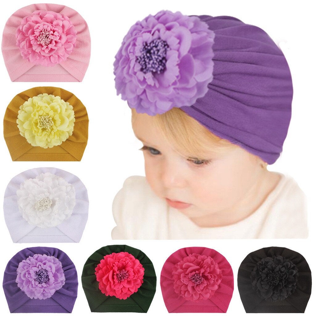 European And American Children's Hats Toddler Kids Baby Boy Girl Solid Floral Knotted Headband Headwear Accessories