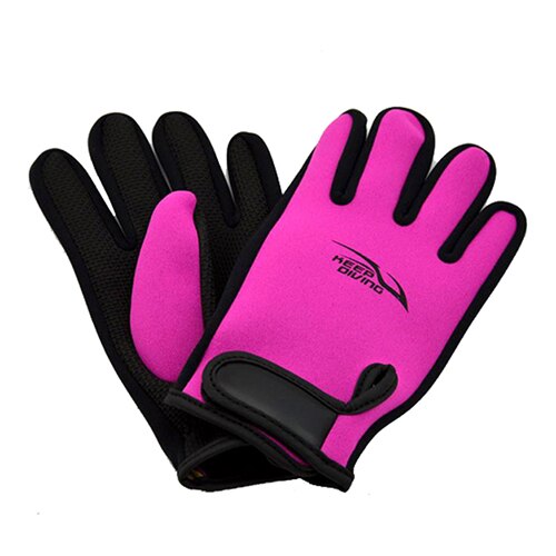 Guantes de esnórquel de neopreno para hombre y mujer, 2MM, antideslizantes, protegen las medusas, cálidos, para invierno, esquí, buceo, equipo necesario: Rose / XL