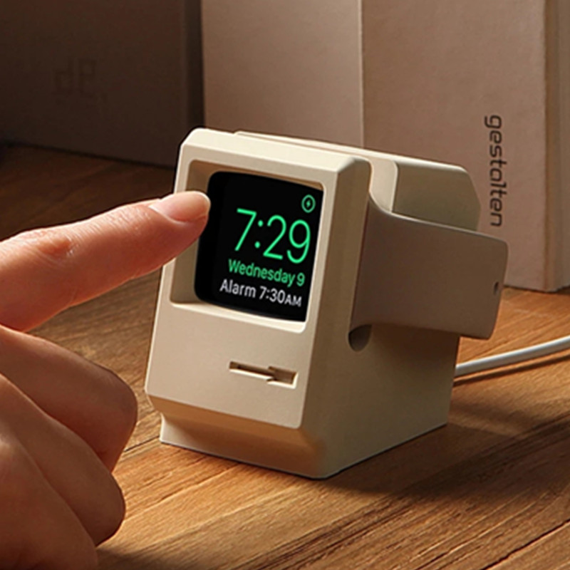 Retro Siliconen Charger Stand Houder Station Dock Voor Apple Horloge Serie 7 6 5 4 Se Iwatch Opladen Ondersteuning Beugel cradle Minions