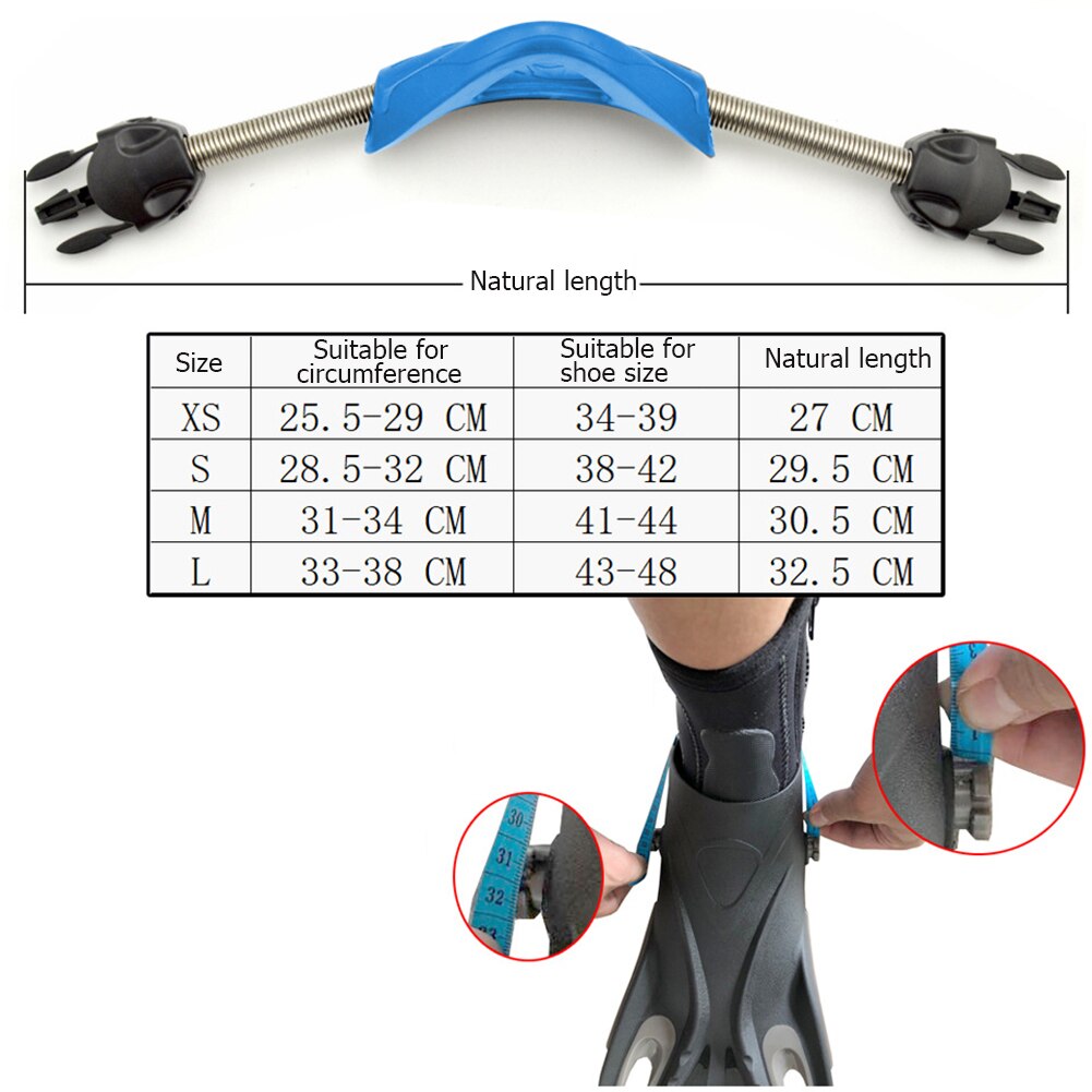 2pcs KEEP DIVING Scuba Diving Stainless Steel Spring Fin Diver Heel Straps gear for Snorkeling Fins Water Sports Accessories