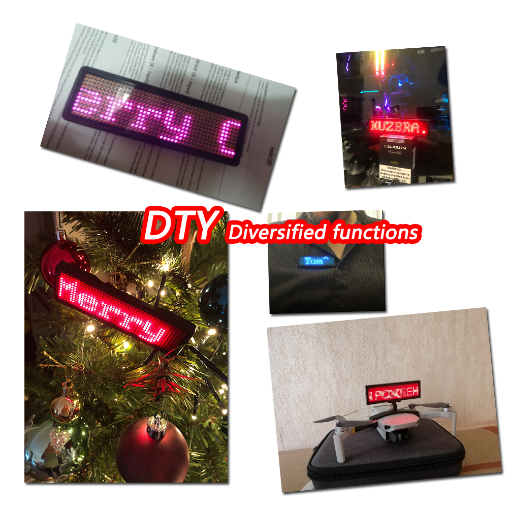 Bluetooth LED Namens Schild Wiederaufladbares Licht Zeichen DIY Programmierbares Scrollen Message Board Display Led Typ 5 87382498