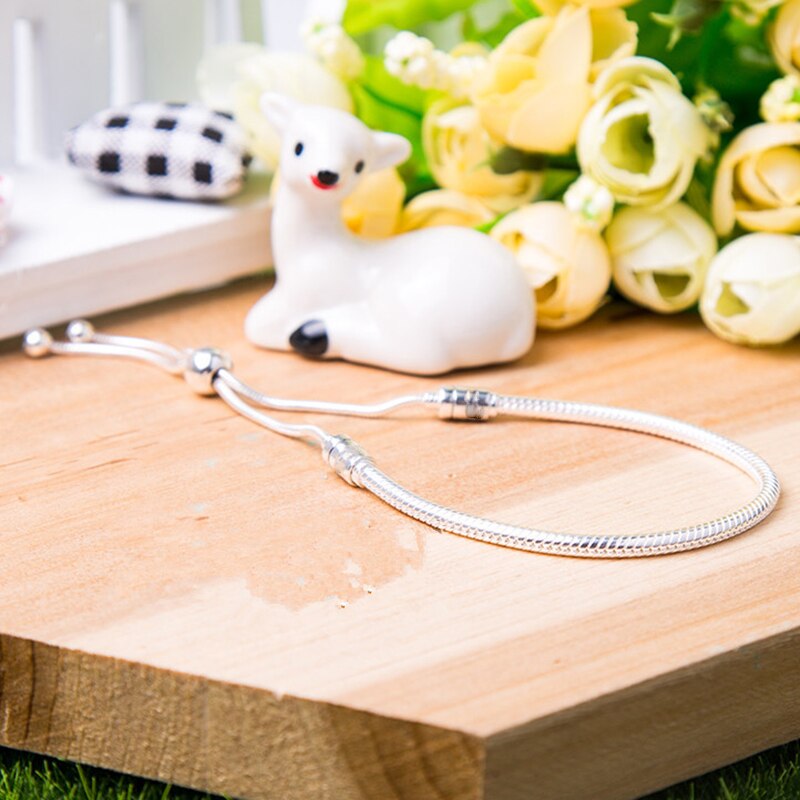 Togory best verkochte verzilverde klassieke ronde slangkettingarmbanden met bedels en schakelarmbanden voor damessieraden