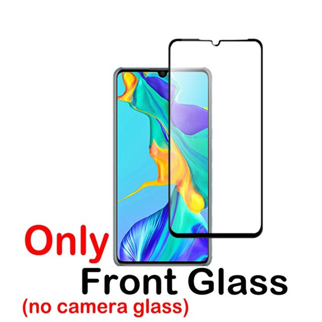 2 in 1 Screen Protector Volledige Beschermende Glas Voor Huawei P30 lite Pro Terug Camera Lens film Gehard Glas Op huawei P30 Lite: Only Front glass / For Huawei P30