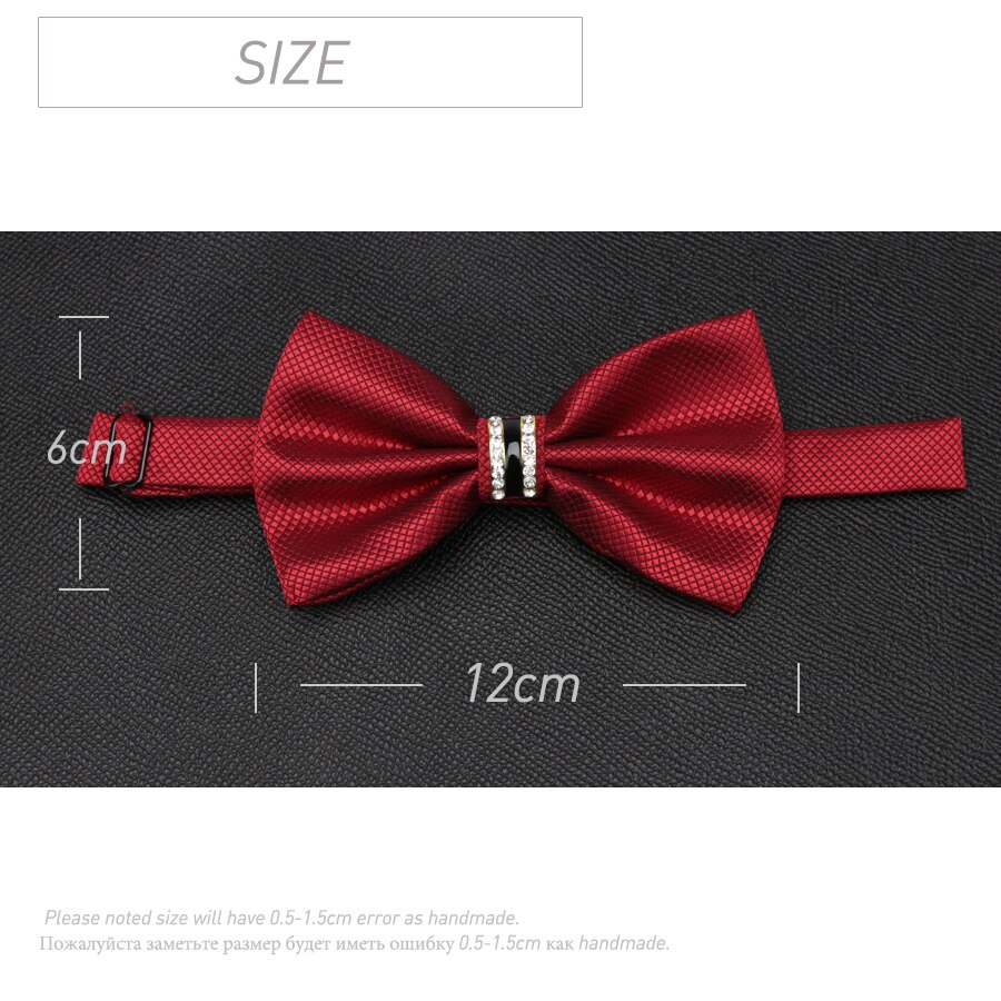 Men Luxurious Bowtie Groom Solid Dot Cravat Gravata Butterfly Wedding Bow Ties Male Accessories for Mens Tie