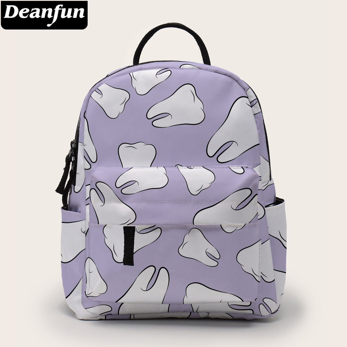 Deanfun Mini sac à dos dent imprimé sac à bandoulière enfants sac à dos petit sac à dos pour femmes sac à main DMNSB-13