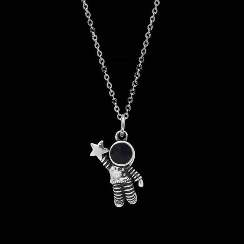 Zilver Kleur Sterren Astronaut Hanger Ketting Mode Vrouwelijke Choker Kettingen Sieraden Eenvoudige Dames Pentagon-Ster Sieraden: Cross chain 1