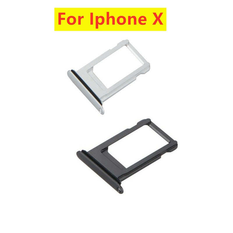 Voor iPhone X SIM Houder Slot Tray Adapter Vervanging Voor iPhone X Micro Nano Sim-kaart Lade Houder Gratis eject pin