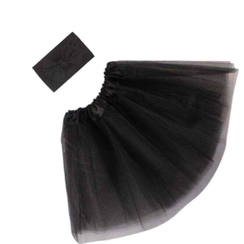 Leuke Tutu Rok Voor Meisjes Pasgeboren Baby Meisje Kleding Mesh Rokken &amp; Strik Hoofdband Photo Prop Kostuum Outfit 7 kleuren