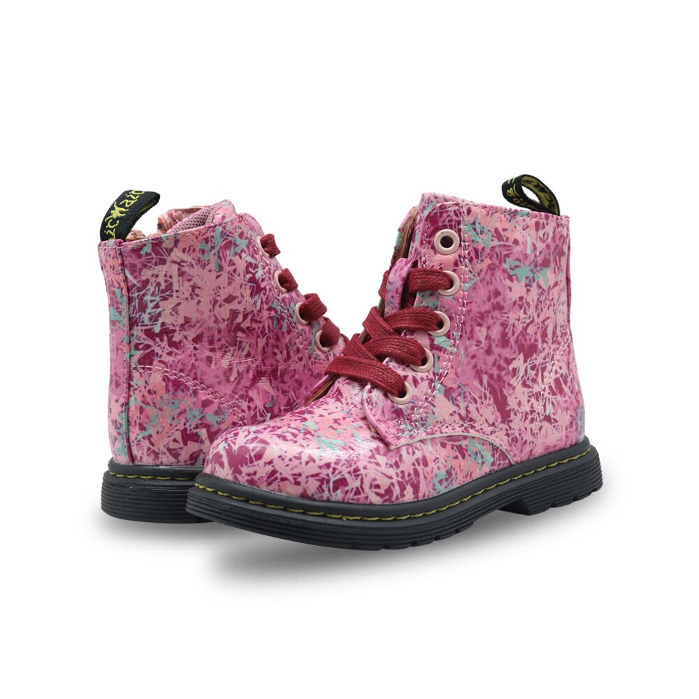 Apakowa Herbst Frühling Mädchen Martin Stiefel mit Reißverschluss Kleinkind freundlicher Baby Mädchen Spitze-hoch Wasserdicht Stiefeletten Kind Schuhe