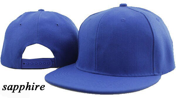 Mode Unisex Pure Kleur Platte Rand Dans Hoed Hiphop Hoeden hiphop Cap Blanco Baseball Caps Mannen Vrouwen Snapbacks Verstelbare: Sapphire