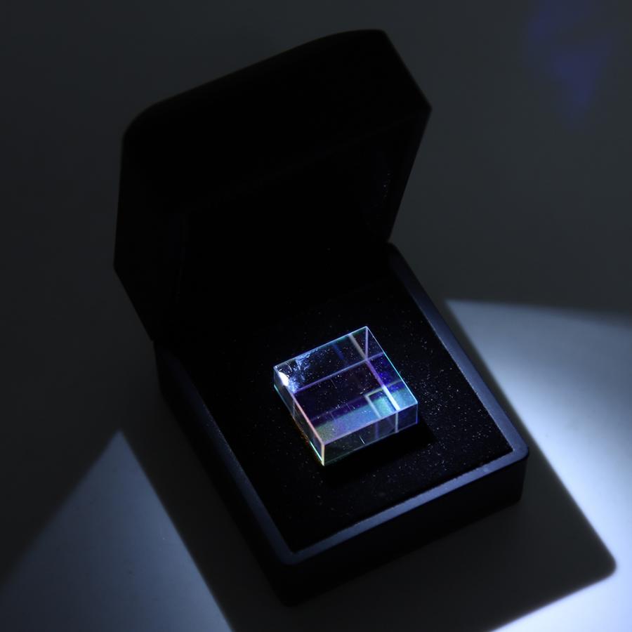 Optico-prisma óptico de 23x23x23mm, seis lados, luz brillante, combina PRISMA, vitral de vidrio óptico, herramienta de experimento de prisma