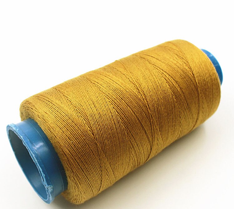 20s/3 Polyester Sewing Thread Jeans Thread Hand Stitching Canvas Coarse Cloth Denim Thread Sewing Machine Thread 3000yards: earth-yellow